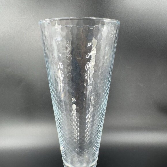 Champagne Flutes Crystal Glasses Honeycomb Pattern Set 2 Drinking Glasses Cups - Picture 5 of 11
